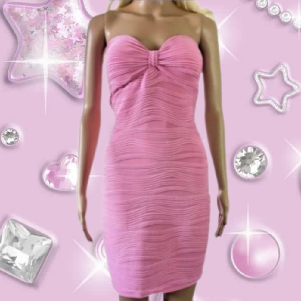 Pretty in Pink Y2K Bandage Dress